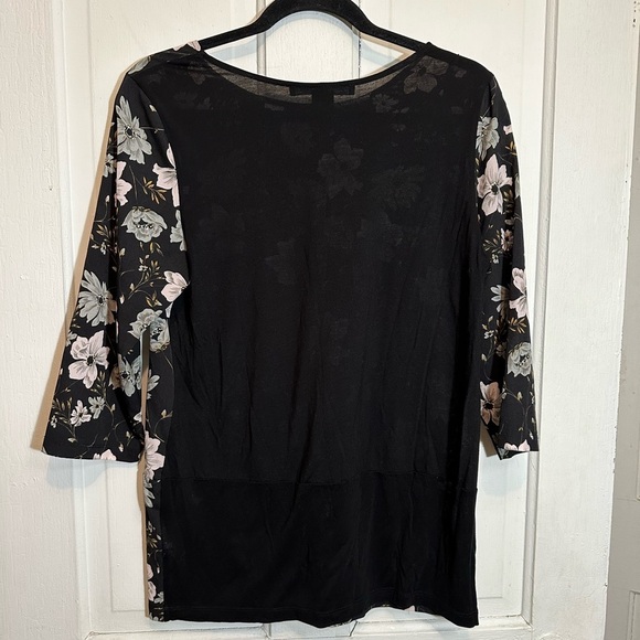French Connection 3/4 Sleeve Floral Tunic Blouse Size Medium - Picture 4 of 4